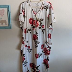 Dwell and Slumber Cocoon Caftan Dress Floral